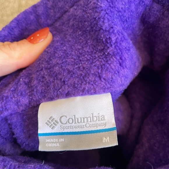 Columbia fleece women’s purple size medium - Picture 2 of 3